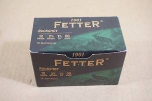 15 Fetter 12 Ga 2-34 00 Buck Buckshot Shotshells