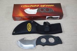 Rite Edge Fingergrip Gut Hook Knife with Sheath