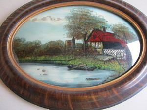Antique Reverse Painted