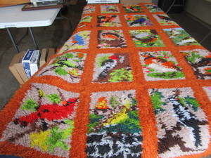 Latch Hook Bird Rug