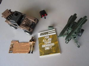 GI Joe Jeep, Vamp Mark II Driver, Launcher - Vintage 1983-1984