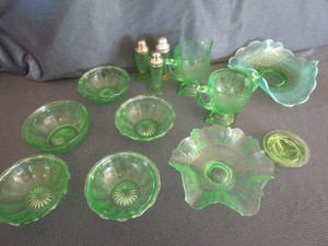 Green Depression Glass