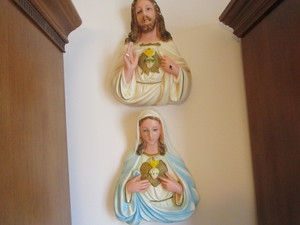 Religious Figures, Pair Wall Mount