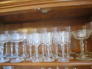 Vintage Etched Stemware