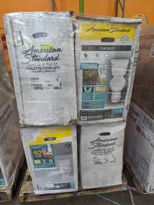 lot 549 image: Wholesale Pallet of ToiletsToilet Parts
