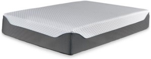 lot 407 image: Sierra Sleep by Ashley 14 Inch Chime Elite Queen Memory Foam Mattress in a Box, M71431 - NEW