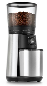 lot 418 image: OXO 16 oz. Stainless Steel Conical Coffee Grinder with Adjustable Settings, 8717000.