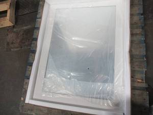 lot 604 image: Vinnova Mirror With White Frame, 27.2 x 36 x 0.9