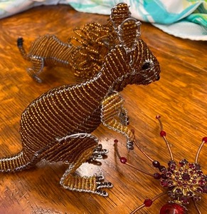 lot 66 image: 3 Unique Bead and Wire Figures