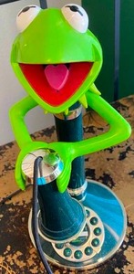 lot 214 image: Telemania Kermit the Frog Stick Telephone