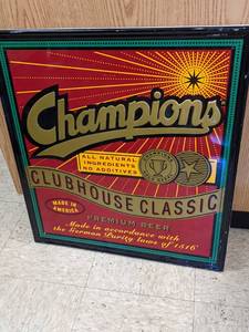 lot 143 image: Metal Champions Clubhouse Classic Premium Beer Sign