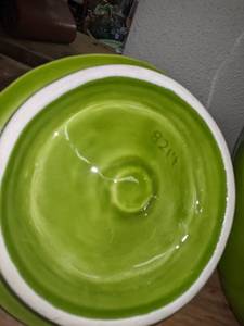 lot 108 image: Vintage Ceramic Green Apple Cookie Jar