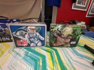 lot 111 image: Lot of 6 Metal Lunch Boxes