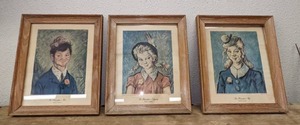 lot 122 image: 3 Framed New York Graphic Society Henry Major Philosopher Series Prints