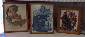 lot 46 image: 3 Framed Norman Rockwell Prints
