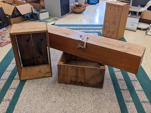 lot 37 image: 3 Wood BoxesCrates