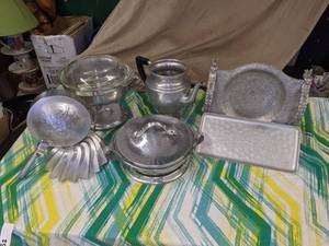 lot 93 image: Aluminum Serving Pieces and More
