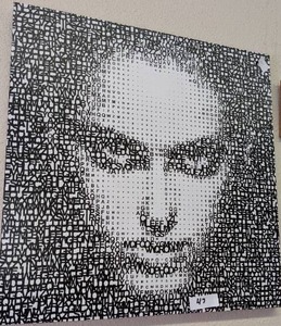 lot 47 image: Calligram Art Print in Black and White