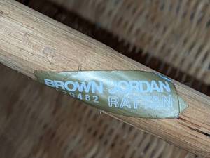 lot 270 image: Pair of Vintage Brown Jordan Rattan Tables or Stools