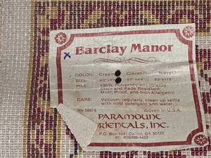 lot 421 image: Paramount Orientals Barclay Manor 4 x 6 Red and White Rug