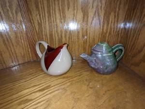 lot 428 image: 2 Small Stoneware Pitchers