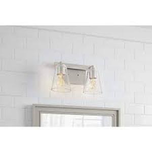Exclusive Home Decorators Collection Westbrook 2-Light Brushed Nickel Modern Bathroom Vanity Light