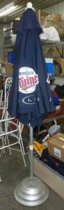 Minnesota Twins Bud Light patio umbrella with stand