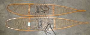 Nice Vintage snow shoes wood and leather - Strand brand