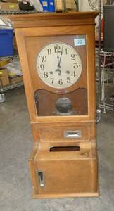 Neat old vintage clock - large 42 inches tall x 16 wide x 13 deep