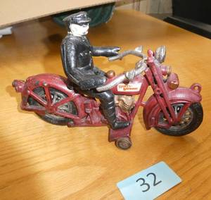Cast iron Harley Davidson motorcycle