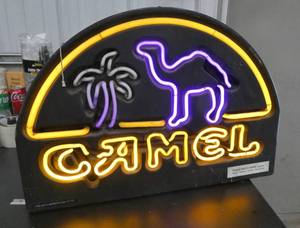 1997 Camel cigarette neon sign 24 in wide x 16 high - works