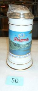 New Hamms beer tankard 8 in tall