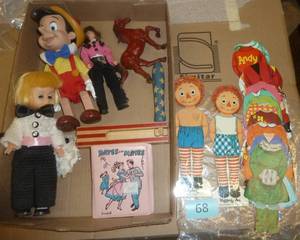 Vintage Toys - Pinocchio, Raggedy Ann and more