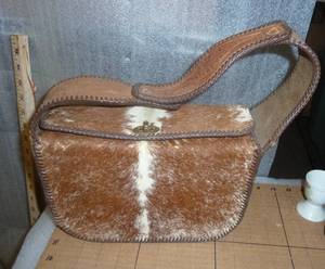 Actual cowhide purse in very nice condition