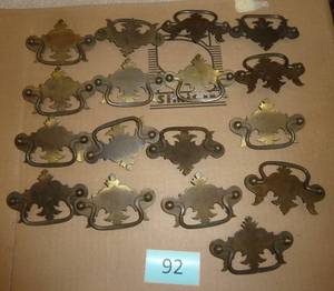 Group of vintage metal drawer pulls