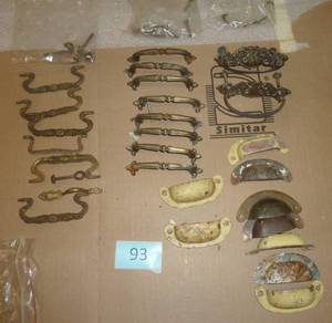 Group of vintage metal drawer pulls