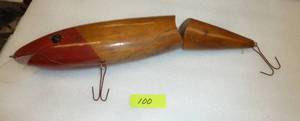 Vintage hand made lure wall hanging about 20 inches