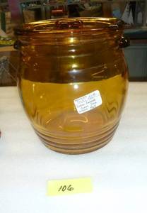 Excellent condition Amber cookie jar