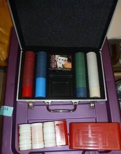 Bunch of poker chips and cards