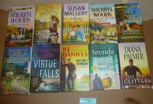 10 like new paperback romance novels
