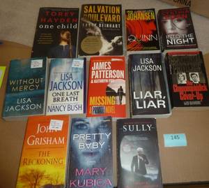 12 fiction suspense paperback novels