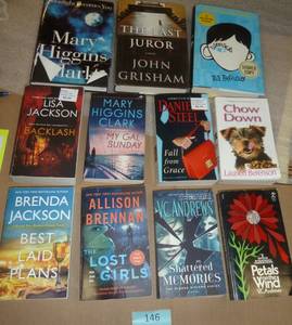 11 fiction suspense novels, 3 hardback