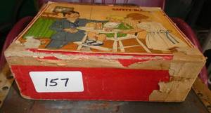 Antique box of Safety Blocks - double stacked in box - blocks are in great condition, box is tattered