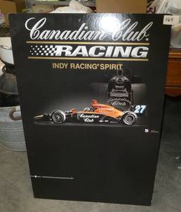 Canadian Club Racing 25x37 inch cardboard advertising