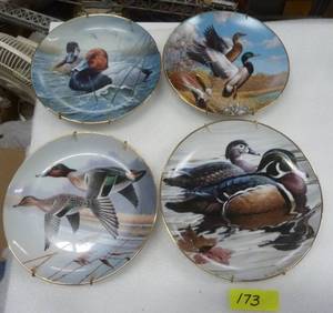 4 Duck plates with plate hangers - Limited Ed Rod Lawrence