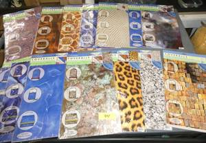 about 25 sticky back sheets you can use to decorate almost anything