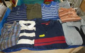 9 Mens 3XL tops, short and long sleeve