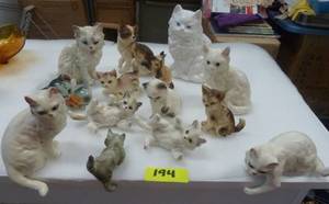 Bigger cats and kittens all ceramic