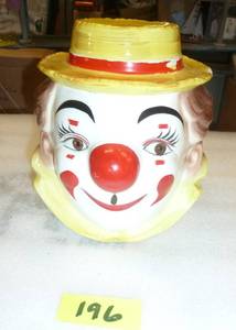 Vintage clown cookie jar