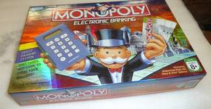 Like new Monopoly game - electronic banking and places like Wrigley field, JFK airport, Disneyland etc